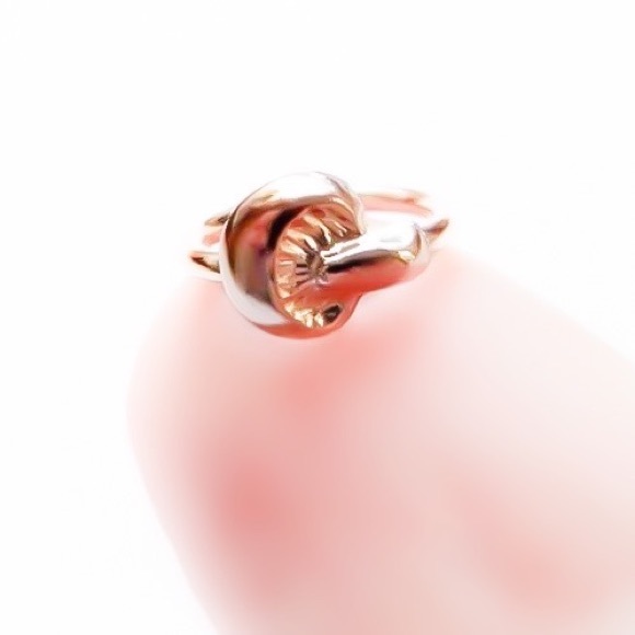 Tiny Mushroom Nose Ring Cartilage Hoop Earring 925 Sterling Silver & Gold Filled - Picture 3 of 9